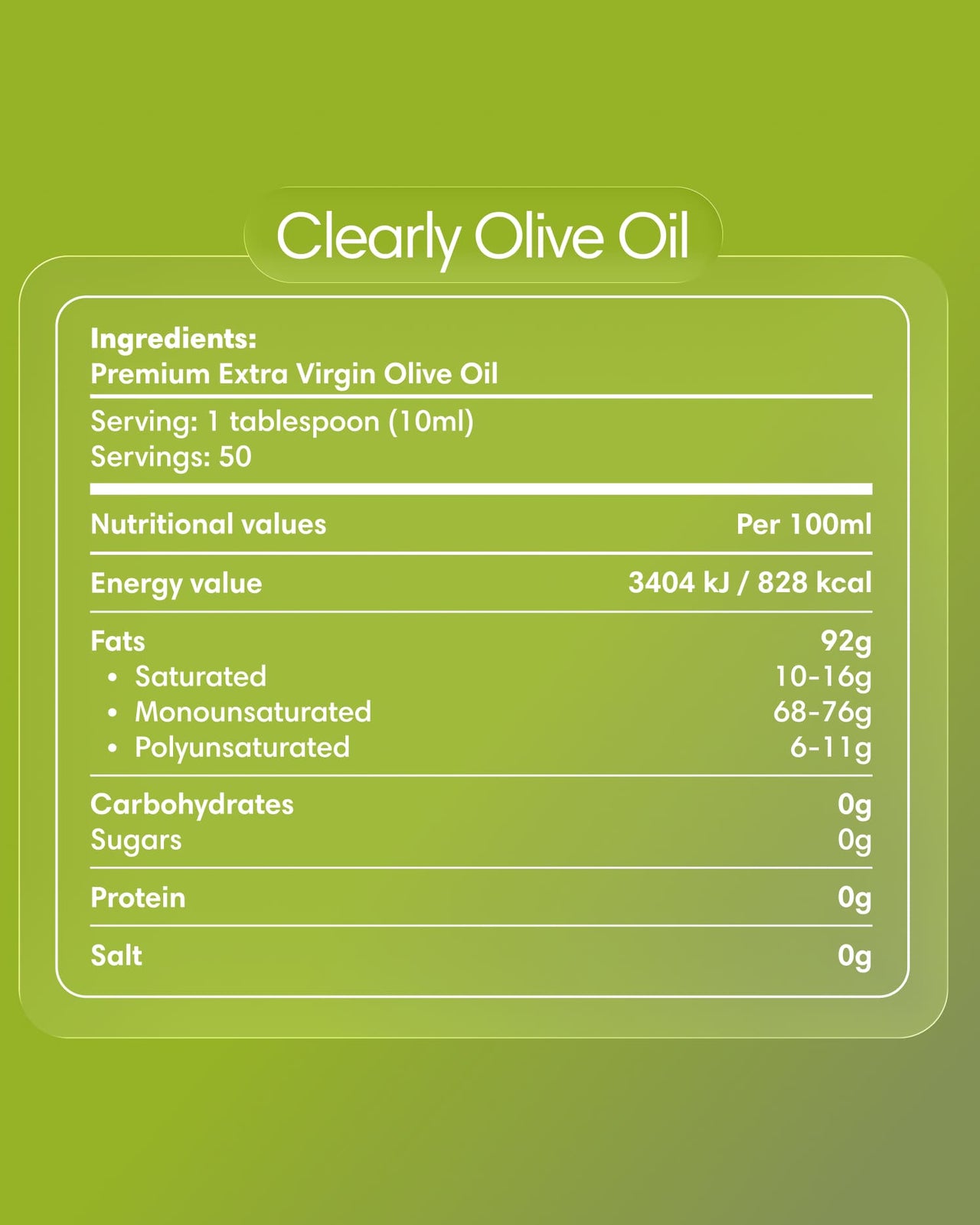  Clearly - Extra Virgin Olive Oil